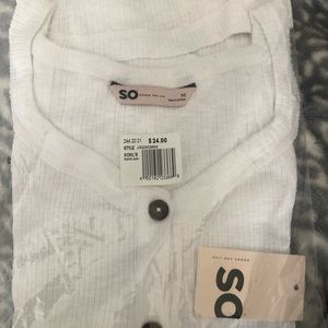 NWT White Tank Top . Flares out ( swing).
